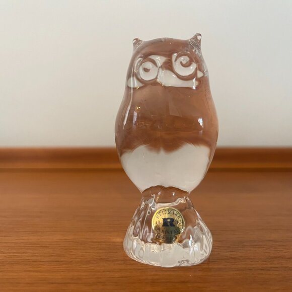 Vintage Owl Figurine by Reijmyre Crystal Sweden - Picture 4 of 7